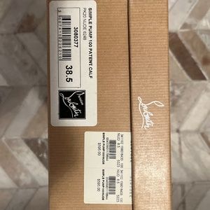 Christian Louboutin Nude Patent Leather Simple 85 Pumps